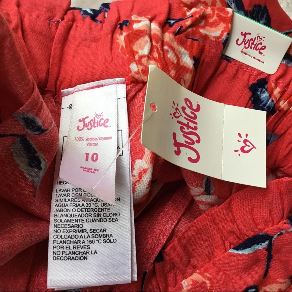 JUSTICE Girls size 10 FLORAL SHORTS NEW